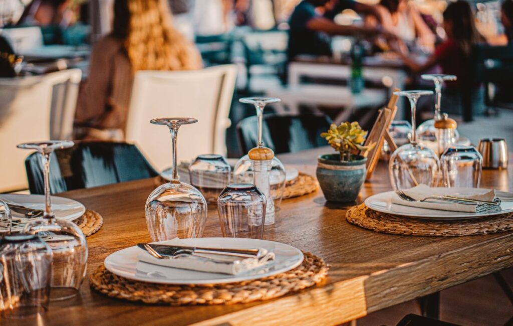 restaurant table in sanibel island