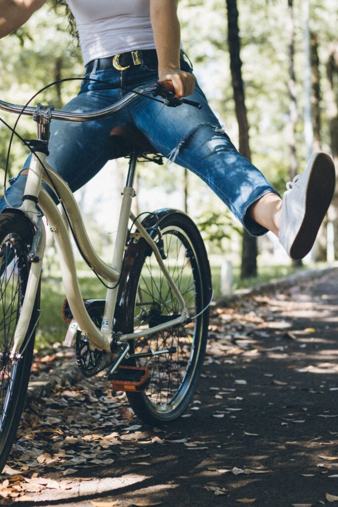 person riding bike
